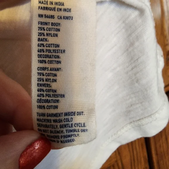 American Eagle Outfitters Cream Embroidered Overlay Tank Size M - Picture 3 of 9